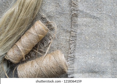 Flax Fibers For The Production Of Linen Fabrics, Linen Yarn And Thread.