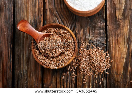 flax seed with flour