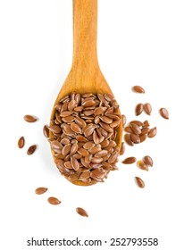 flax seed isolated on white