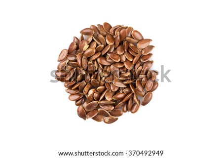 Ã�Â¡lose up of flax seeds isolated on white background