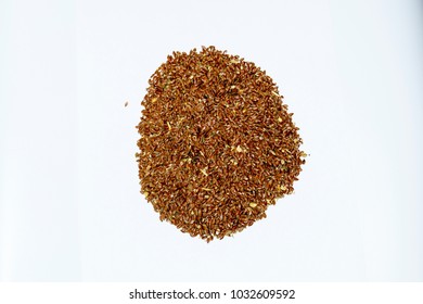 Flax seeds. Storage of flax seeds. Flax, essential oil culture. A handful of flax seeds