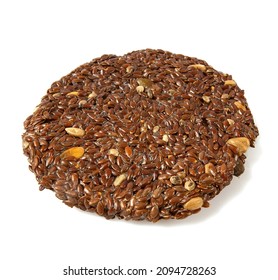 Flaxseed Crackers Isolated On White Background