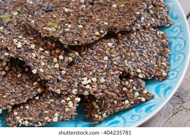 Flaxseed Crackers With Seaweed