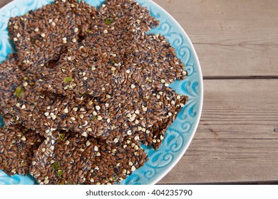 Flaxseed Crackers With Seaweed