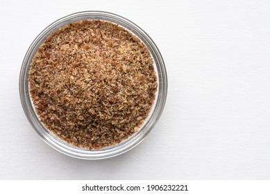 Flaxseed Meal In A Bowl