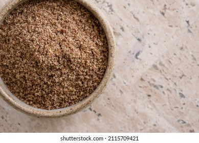 Flaxseed Meal In A Bowl