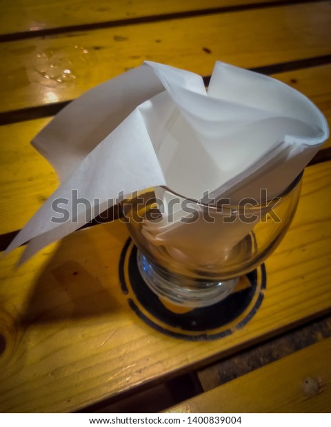 Flaying Tissue Paper on Table
