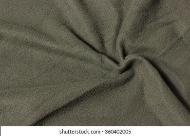 Fleece Fabric Khaki Pleated