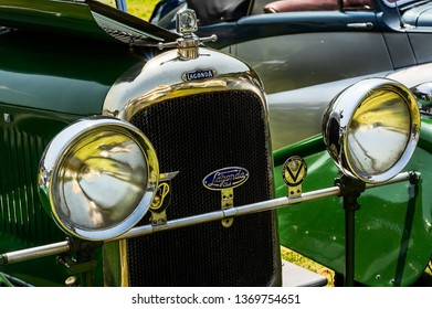 Fleet, Hampshire, UK - June 05 2016: The Front Details Of A Late 1920's Lagonda 14/60 Tourer