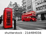 Fleet street, London, UK, selective color red