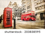 Fleet street, vintage sepia texture, London UK