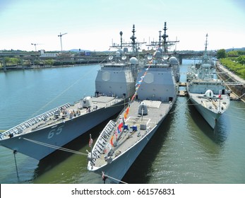 Fleet Week: U.S. Navy Ships Docked In Port Being Toured
