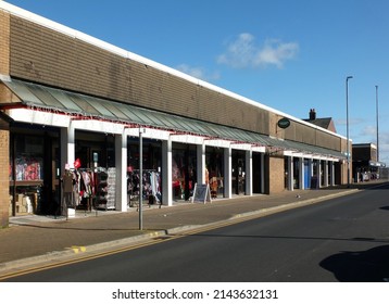 Fleetwood, Blackpool, Lancashire, United Kingdom - 5 March 2022: Treet View Of Fleetwood Market Building With Open Stalls In Front Of The Rad