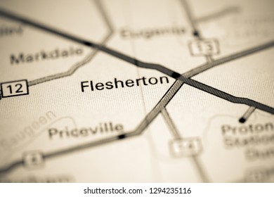 Flesherton. Canada On A Map