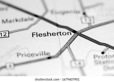 Flesherton. Canada On A Map