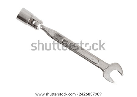 Flex head socket wrench. Isolated with clipping path.