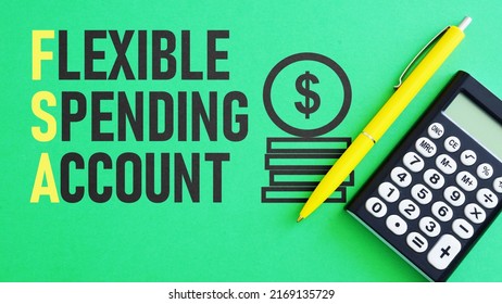 Flexible Spending Account Fsa Shown Using Stock Photo 2169135729 ...