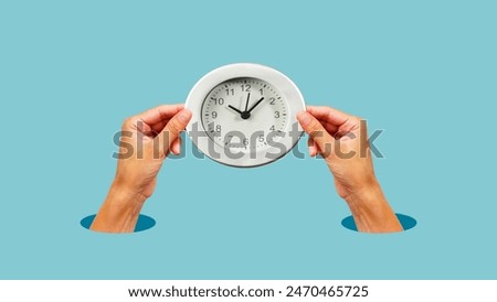 Flexible Work Schedule is shown with hands stretching the clock. Time management technologies for career growth and meeting deadlines
