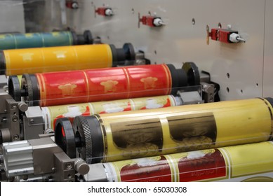 Flexo Press For Printing Label. Flexography (also Called Surface Printing), Often Abbreviated To Flexo, Is A Method Of Printing Most Commonly Used For Packaging (labels, Tape, Bags, Boxes, Banners).