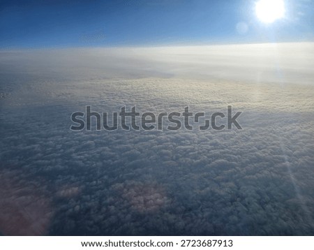 A fligh above the clouds