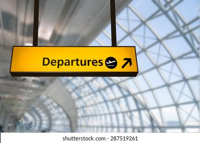 Flight, Arrival And Departure  Board At The Airport