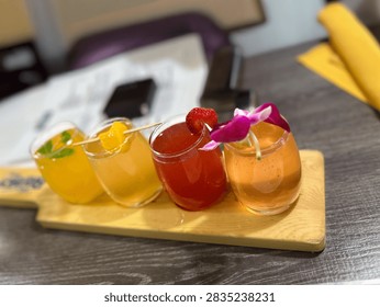 Flight of assorted Champagne Sampler