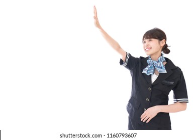 Flight Attendant Seeing Someone Off