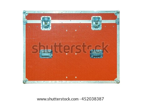 flight case orange on the white background