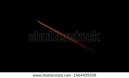 Flight contrail in the sky