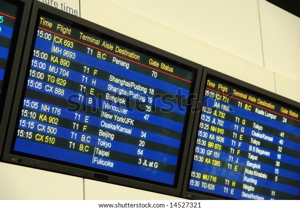 Flight Departure Information Board Airport Stock Photo Edit Now