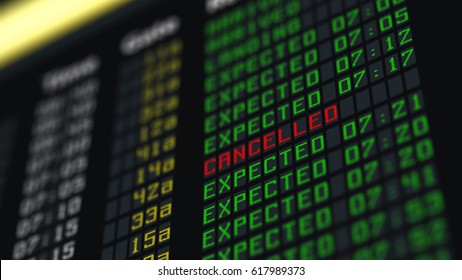 Flight Information On Airport Arrivals Departures Board, Timetable And Schedules
