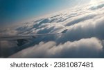 Flight Over Clouds in much altitude by Airbus a340