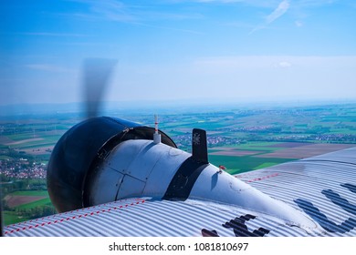 Flight With A Rehearse Aircraft Over Rhenish Hesse