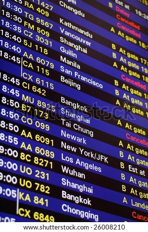 Flight Schedule Information Board Airport Stockfoto Jetzt