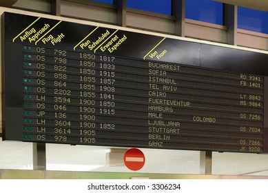 flightinformation panel in black with flash lights