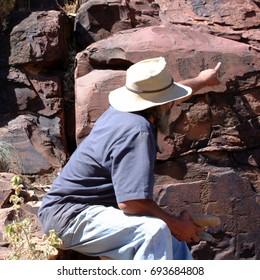 Flinders Rangers National Park, Australia - February 09, 2002: Aborigine Ranger
