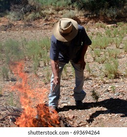 Flinders Rangers National Park, Australia - February 09, 2002: Aborigine Ranger
