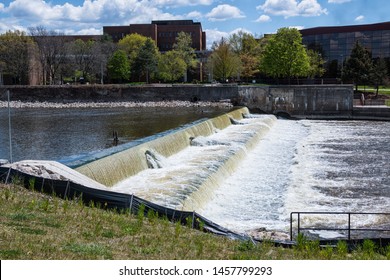 The Flint River In Flint, Michigan. Newsworthy For Their Water Quality And Safety Issues.