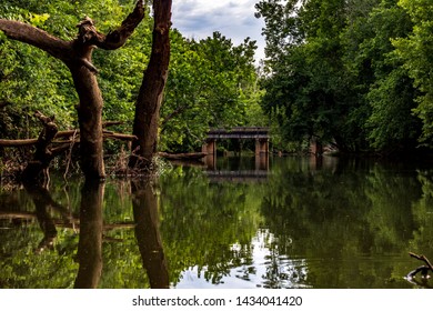 The Flint River in North Alabama near Huntsville - Shutterstock ID 1434041420