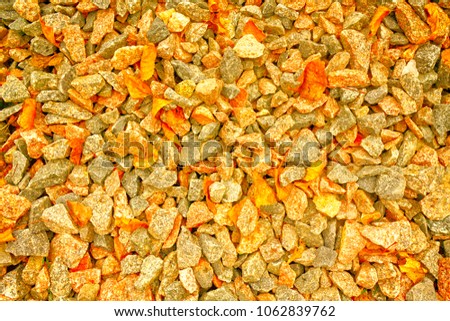 Flintstone pebbles structure of stone for background.