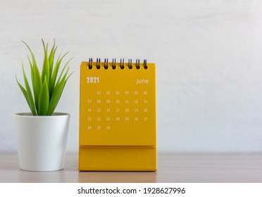 Flip Calendar For June 2021. Desktop Calendar For Planning, Scheduling, Assigning, Organizing, Managing Each Date