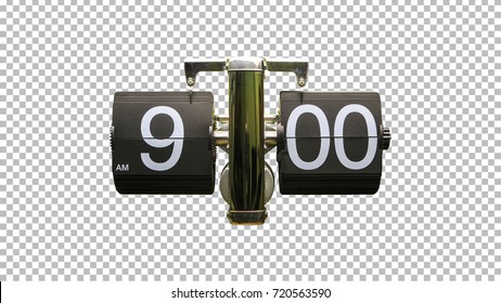 flip clock translucent background with clipping path