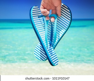 Flip Flops On A Beach