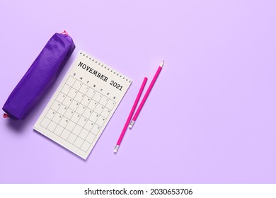 Flip Paper Calendar Pencils Case On Stock Photo 2030653706 Shutterstock