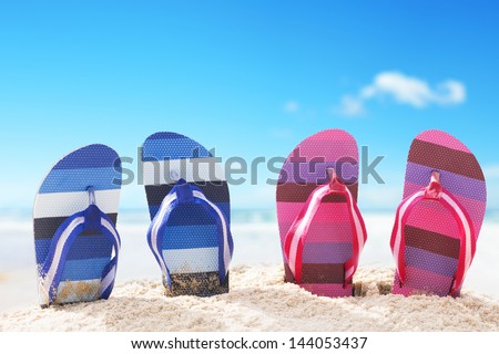 Flip-flops on the beach