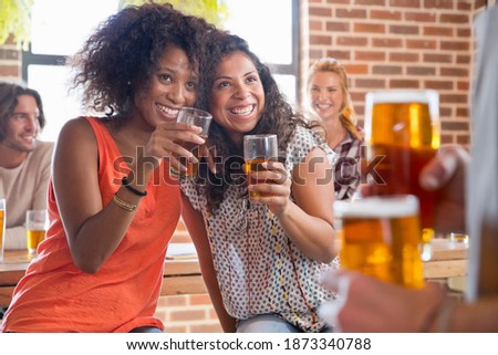 Similar – Image, Stock Photo Glass of beer at sunset at Steinhuder Meer