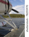 float plane on the water in remote Quebec Canada
