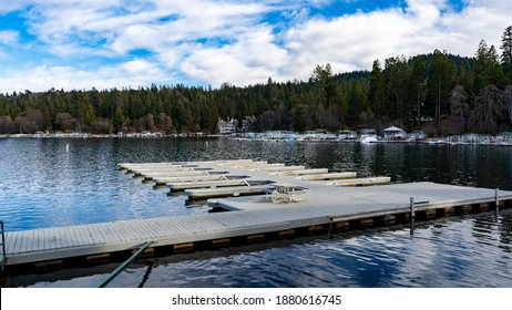 Floating Boat Dock On The Lake