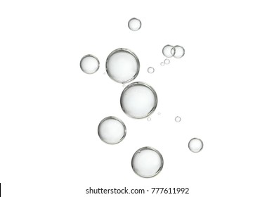 Floating bubbles isolated over a white background.