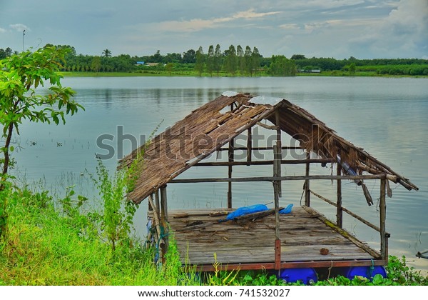 Floating Cabins Nature Backgrounds Textures Stock Image